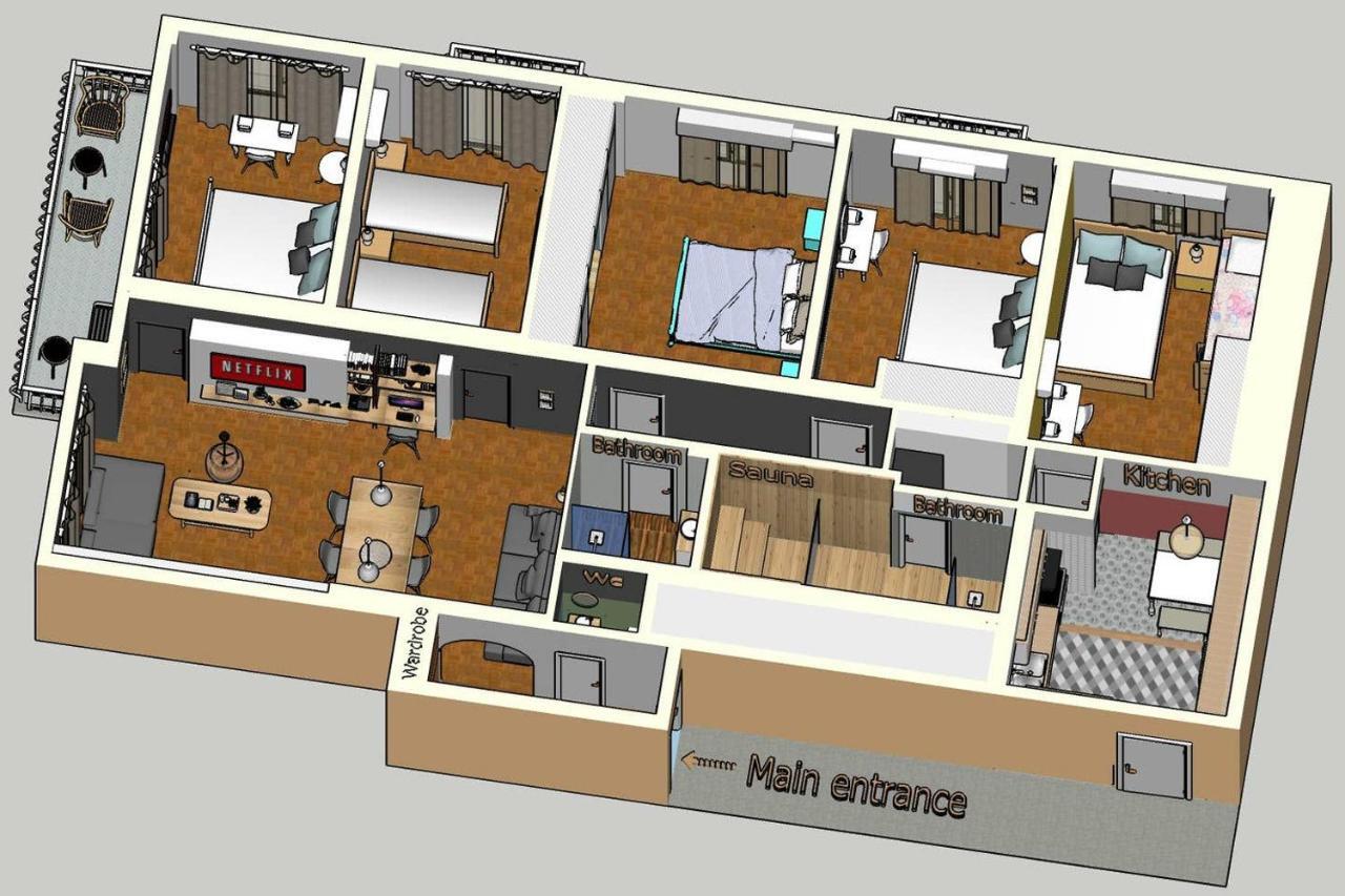 Victoria 5Star / 5Br Bigapt / Sauna / 2Min To Metro Athens Luaran gambar